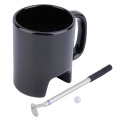 New arrival Black Ceramic Golf Mug with Putter and Ball/novetly design ceramic golf mug for gift.